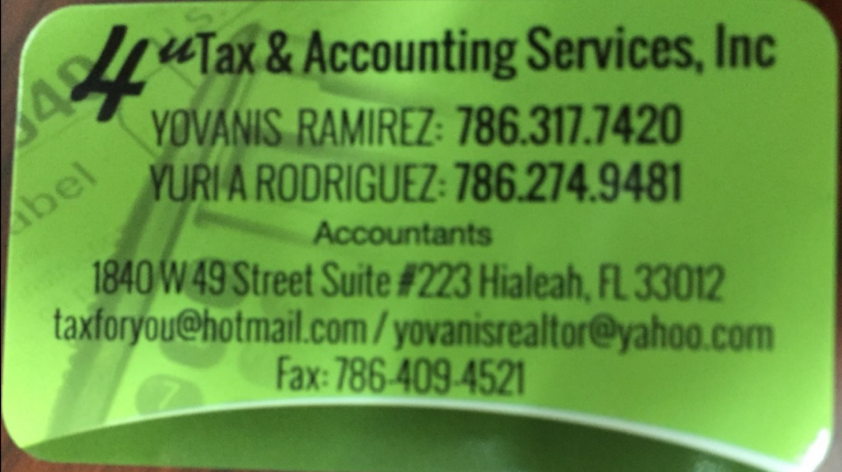 4u Tax & Accounting Services, Inc » Accounting in Doral FL