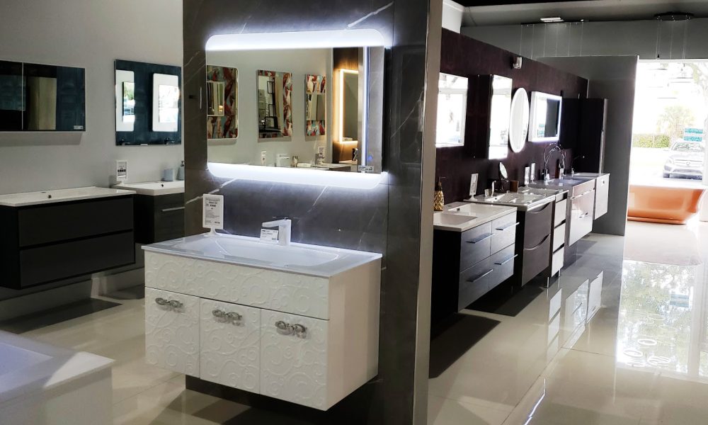 Bath for living showroom