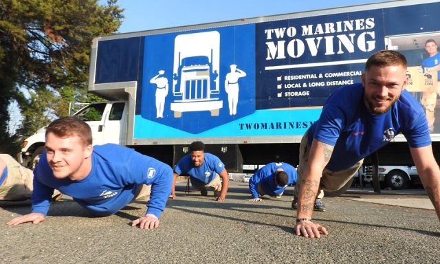 Two Marines Moving