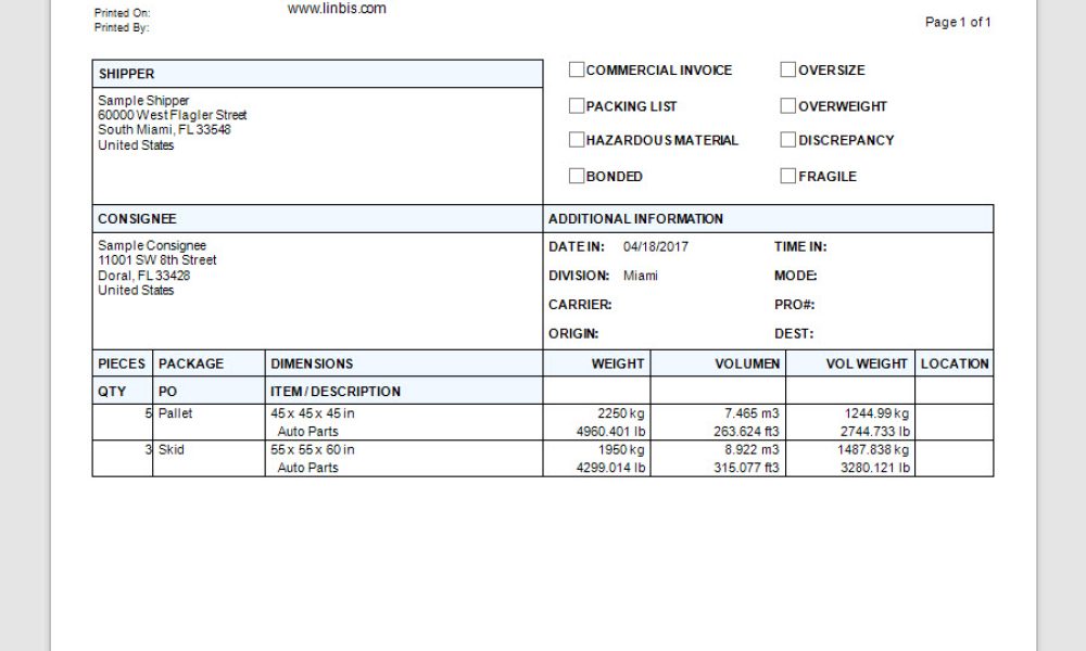 Linbis Logistics Software