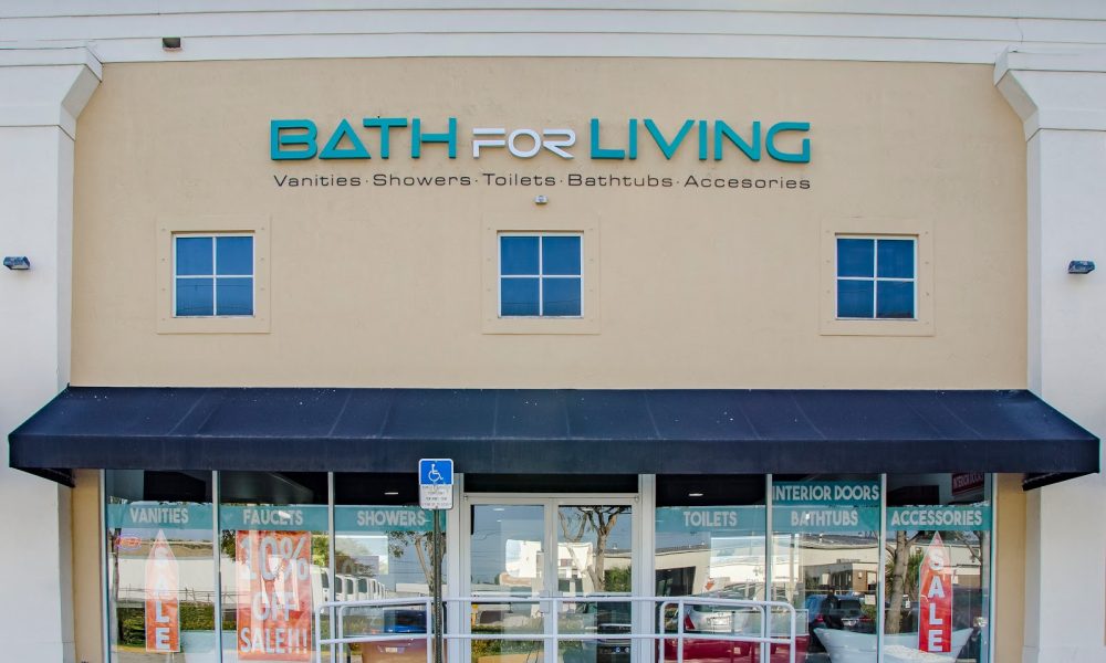 Bath for living showroom