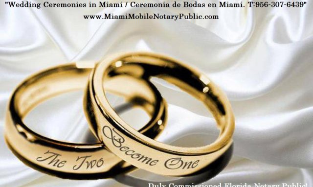 Miami Notary Public Marriage Ceremonies