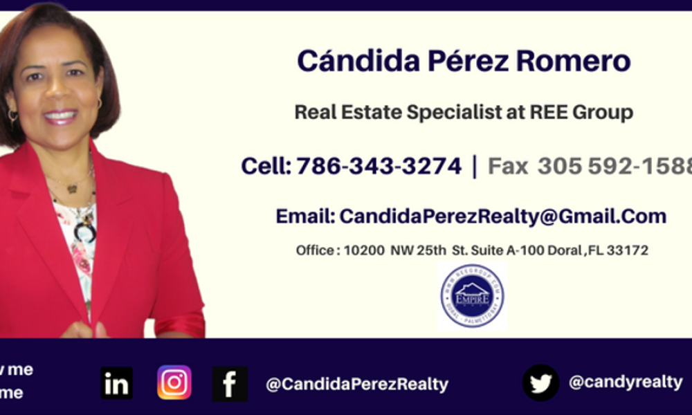 Candida Perez Romero - Doral Real Estate Agent - Real Estate Empire Group